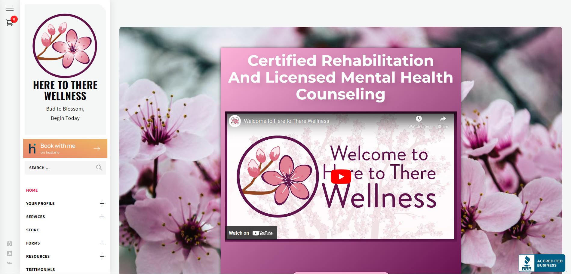 Here To There Wellness Website image