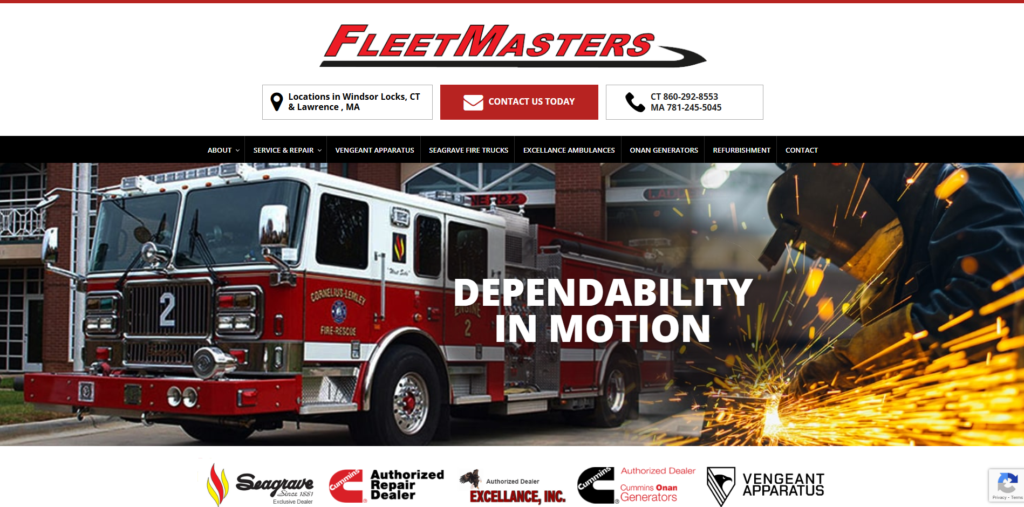 A recent local business website built by Fisher Tech Solutions